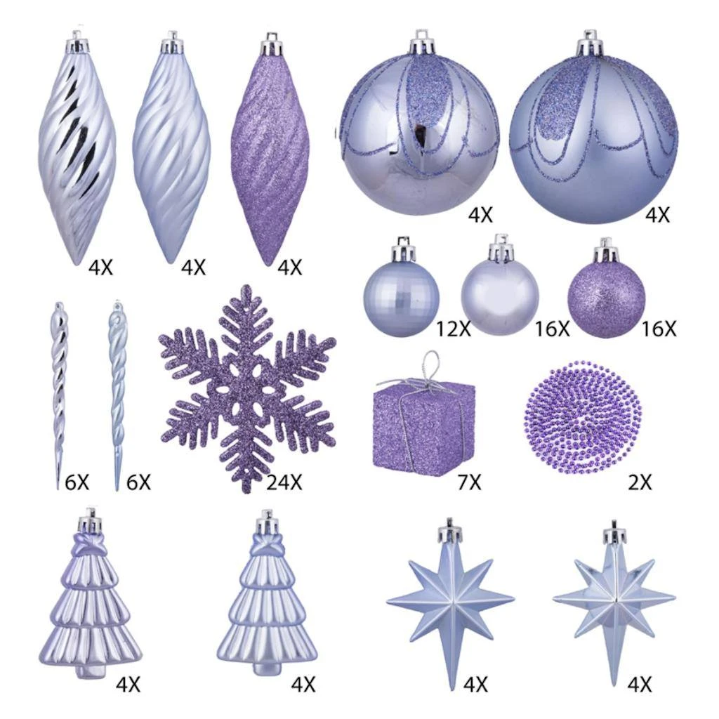 Vickerman Christmas Tree Ornament Set (212349) 3 Vickerman Christmas Tree Ornament Set (212349)