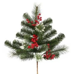 Vickerman Artificial Christmas Spray With Red Berries (22398)