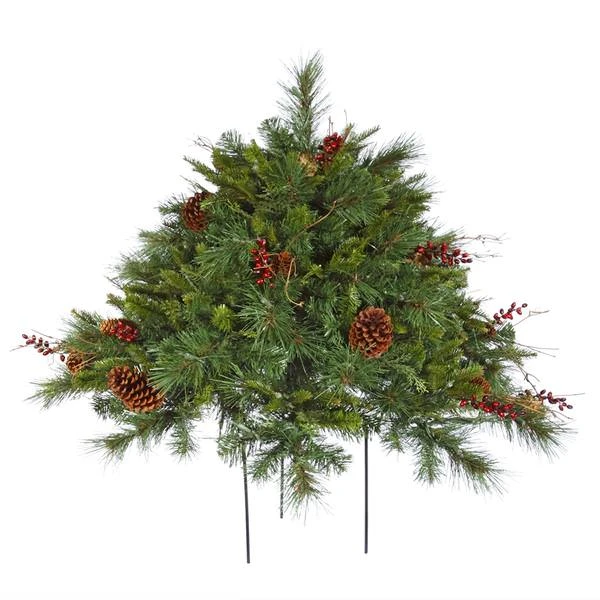 Vickerman Unlit Artificial Christmas Bush (23364) 4 Vickerman Unlit Artificial Christmas Bush (23364) - Image 2