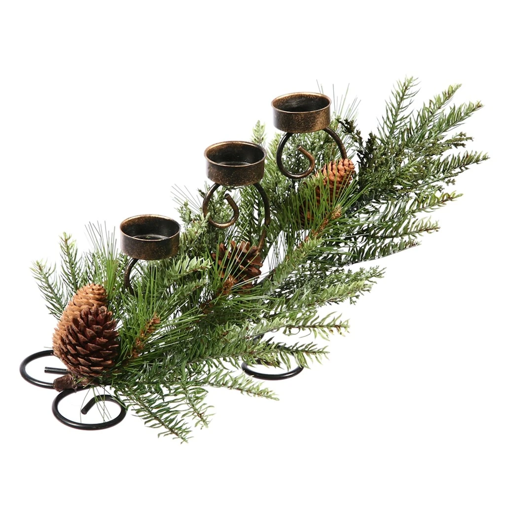 Vickerman Christmas Candle Holder For 2" Candles (245682) 3 Vickerman Christmas Candle Holder For 2" Candles (245682)