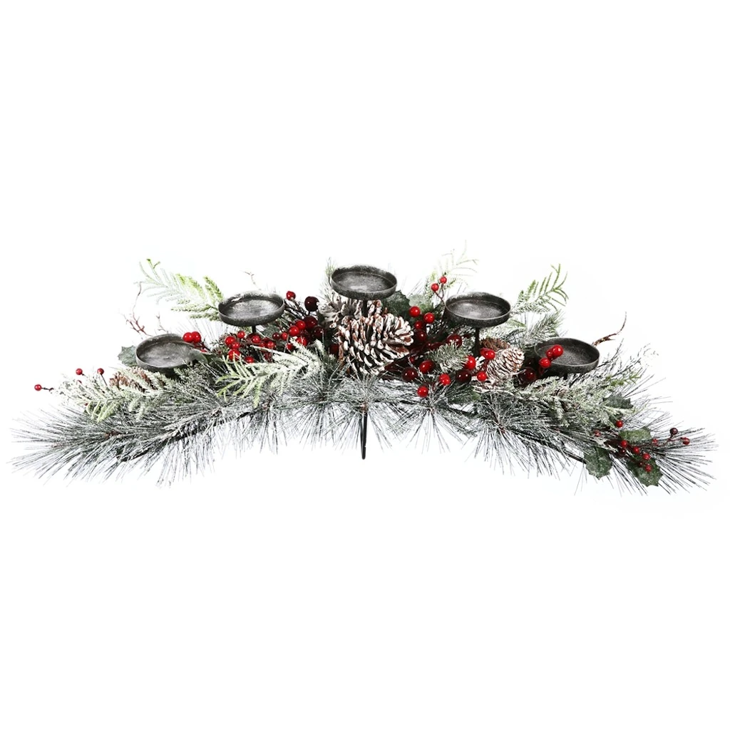 Vickerman Christmas Candle Holder For 3" Candle (24608) 3 Vickerman Christmas Candle Holder For 3" Candle (24608)