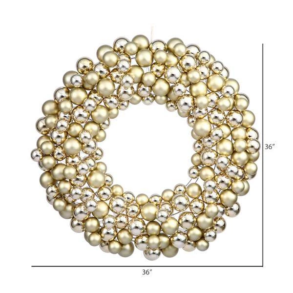 Vickerman Unlit Christmas Ornament Wreath (24752) 5 Vickerman Unlit Christmas Ornament Wreath (24752) - Image 3