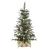 Vickerman Pre-Lit Artificial Christmas Tree With Frosted Pine Cones And Red Berries (27663) -Roman Shop 27663lg