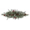 Vickerman Unlit Artificial Christmas Swag With Frosted Cones And Red Berries (27669) -Roman Shop 27669lg