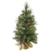 Vickerman Pre-Lit Artificial Christmas Tree With White Tip Pine Cones And Shiny Red Berries (27731) -Roman Shop 27731lg
