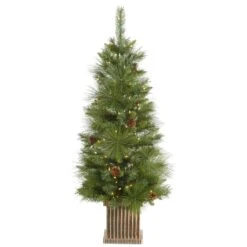 Vickerman Pre-Lit Artificial Christmas Tree With Natural Pine Cones (27764)