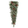 Vickerman Pre-Lit Artificial Christmas Teardrop With Red Berries (27786) -Roman Shop 27786lg