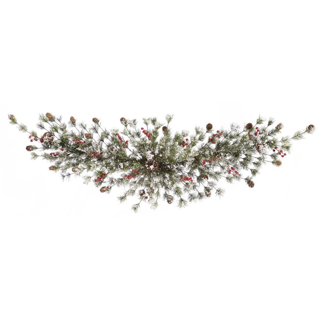 Vickerman Unlit Artificial Christmas Swag With Berries (33349) 3 Vickerman Unlit Artificial Christmas Swag With Berries (33349)