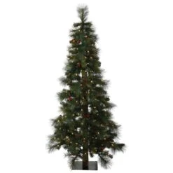 Vickerman Pre-Lit Artificial Christmas Tree With Pine Cones And Berries (33490)