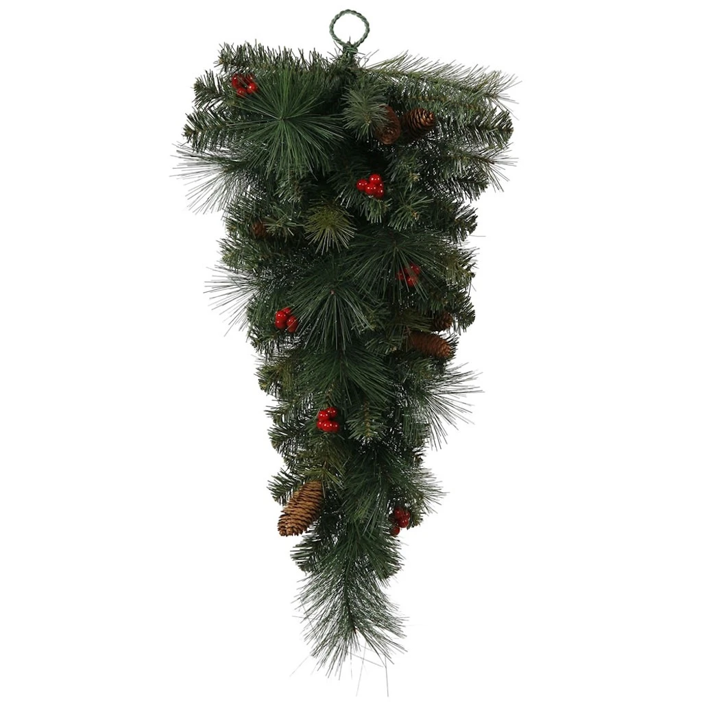 Vickerman Unlit Artificial Christmas Teardrop With Berries And Pine Cones (334959) 3 Vickerman Unlit Artificial Christmas Teardrop With Berries And Pine Cones (334959)