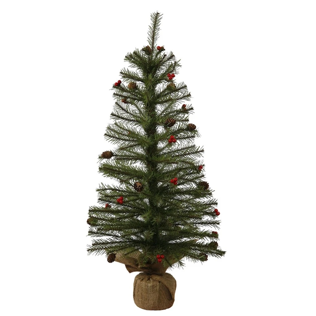 Vickerman Unlit Artificial Christmas Tree With Berries And Pine Cones (335116) 3 Vickerman Unlit Artificial Christmas Tree With Berries And Pine Cones (335116)