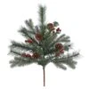 Vickerman Artificial Christmas Spray With Red Berries And Pine Cones (370575) -Roman Shop 370575lg