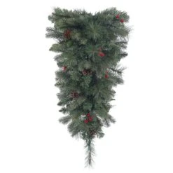 Vickerman Unlit Artificial Christmas Teardrop With Pine Cones And Red Berries (370599)