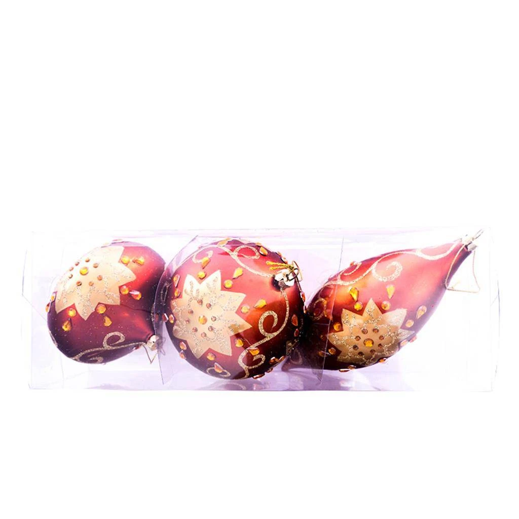 Vickerman Christmas Ornament (3 Pack) (620847) 3 Vickerman Christmas Ornament (3 Pack) (620847)