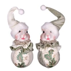 4.5" Holly Jolly Squirrel Christmas Ornament (2 Pack)