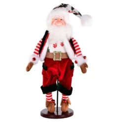 Vickerman Holly Jolly Santa Doll With Stand (659557)
