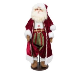 Vickerman Deck The Halls Santa Doll With Stand (659908) -Roman Shop 659908md