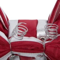 Vickerman Red-Silvr Nylon Outdoor Bow (667361) -Roman Shop 667361backcloseupmd