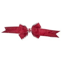 Vickerman Red-Silvr Nylon Outdoor Bow (667361) -Roman Shop 667361backmd