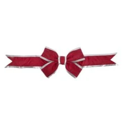 Vickerman Red-Silvr Nylon Outdoor Bow (667361) -Roman Shop 667361md