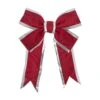 Vickerman Red-Silvr Nylon Outdoor Bow (667378)