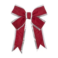 Vickerman Red-Silvr Nylon Outdoor Bow (667378)