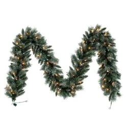 Vickerman Pre-Lit Artificial Christmas Garland With Red Berries (713303) -Roman Shop 713303md