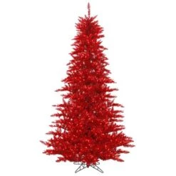 Vickerman Pre-Lit Christmas Tree (28331) -Roman Shop Tinsel20Red20Firmd 2